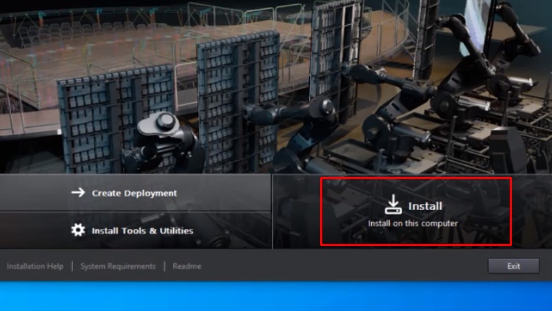 Bấm Install