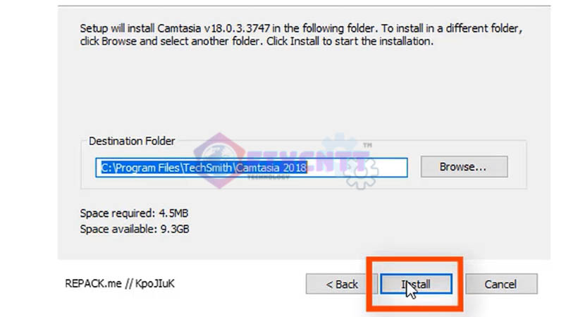 Chọn Install